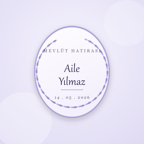 Lila Oval Mevlüt Magneti