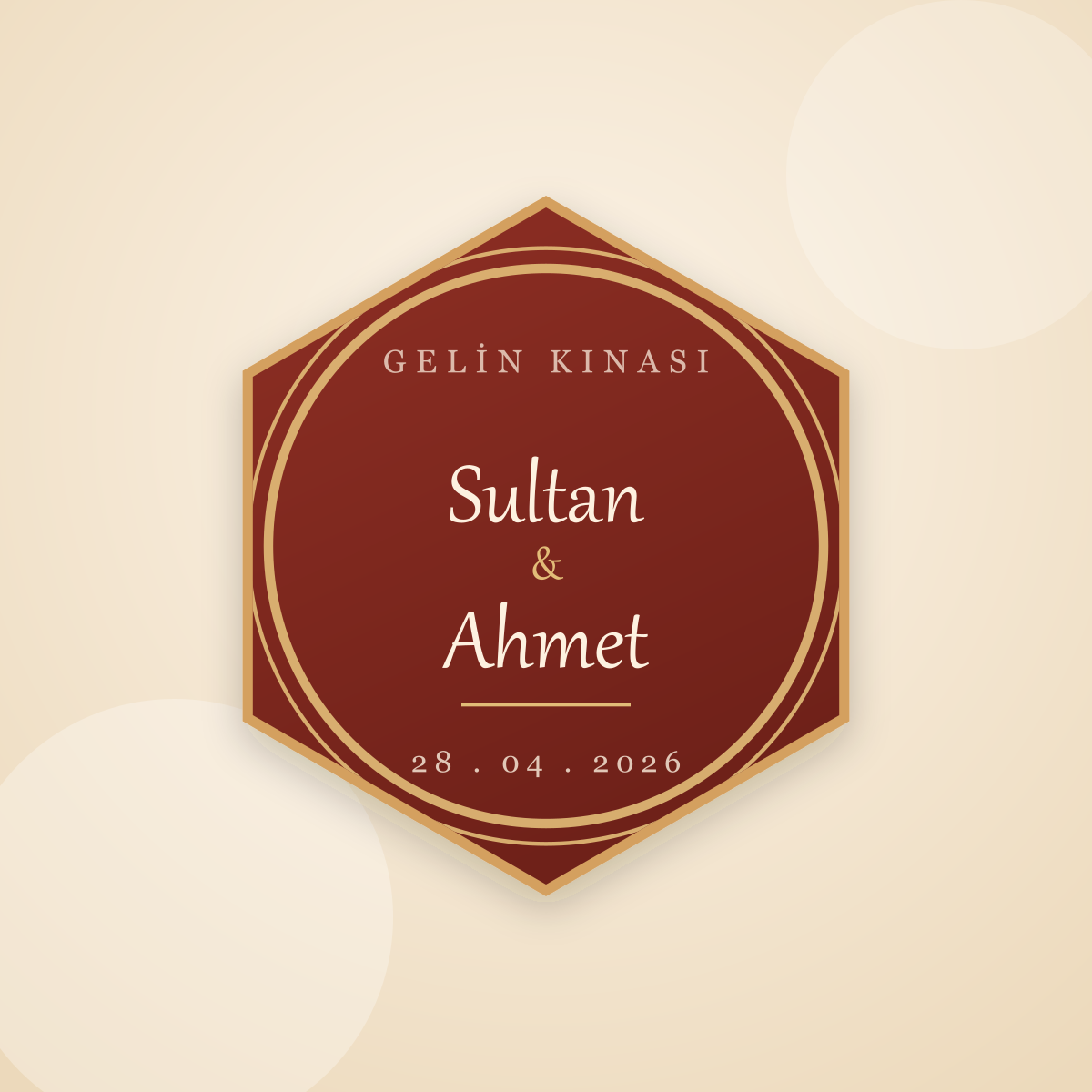 Altıgen Telkari Kına Magneti