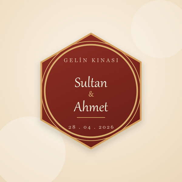Altıgen Telkari Kına Magneti