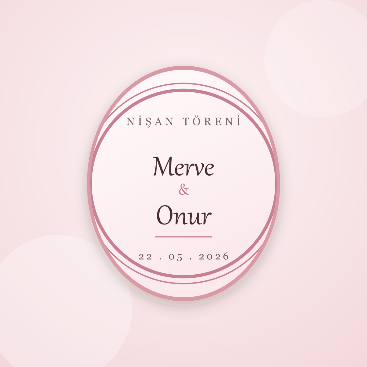 Pudra Gül Nişan Magneti