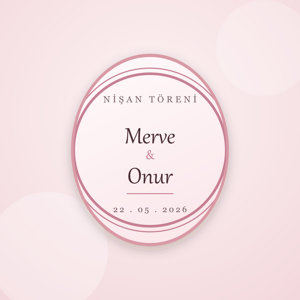 Pudra Gül Nişan Magneti